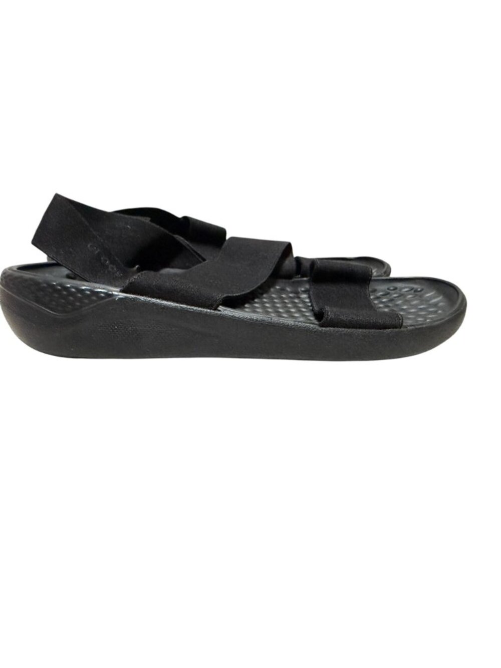 Crocs Womens Size 10M Lite Ride Sandals Slingback Black Strappy Elastic Comfort - Picture 6 of 8